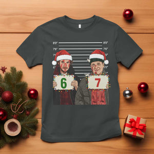 Funny 67 Christmas Movie T Shirt Six Seven Wet Bandits Home Xmas Alone TS11 Dark Heather Print Your Wear