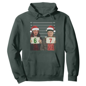 Funny 67 Christmas Movie Hoodie Six Seven Wet Bandits Home Xmas Alone TS11 Dark Forest Green Print Your Wear