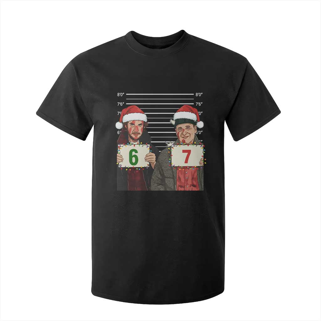 Funny 67 Christmas Movie T Shirt For Kid Six Seven Wet Bandits Home Xmas Alone TS11 Black Print Your Wear