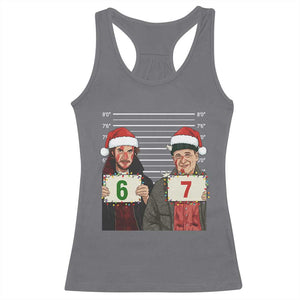 Funny 67 Christmas Movie Racerback Tank Top Six Seven Wet Bandits Home Xmas Alone TS11 Charcoal Print Your Wear