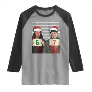 Funny 67 Christmas Movie Raglan Shirt Six Seven Wet Bandits Home Xmas Alone TS11 Sport Gray Black Print Your Wear
