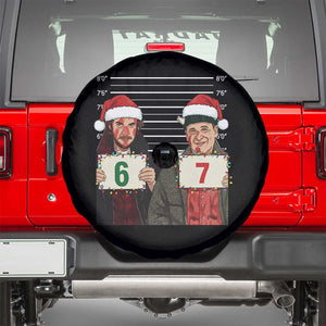 Funny 67 Christmas Movie Spare Tire Cover Six Seven Wet Bandits Home Xmas Alone TS11 Black Print Your Wear