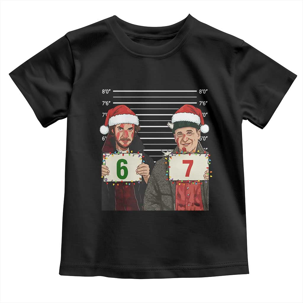 Funny 67 Christmas Movie Toddler T Shirt Six Seven Wet Bandits Home Xmas Alone TS11 Black Print Your Wear