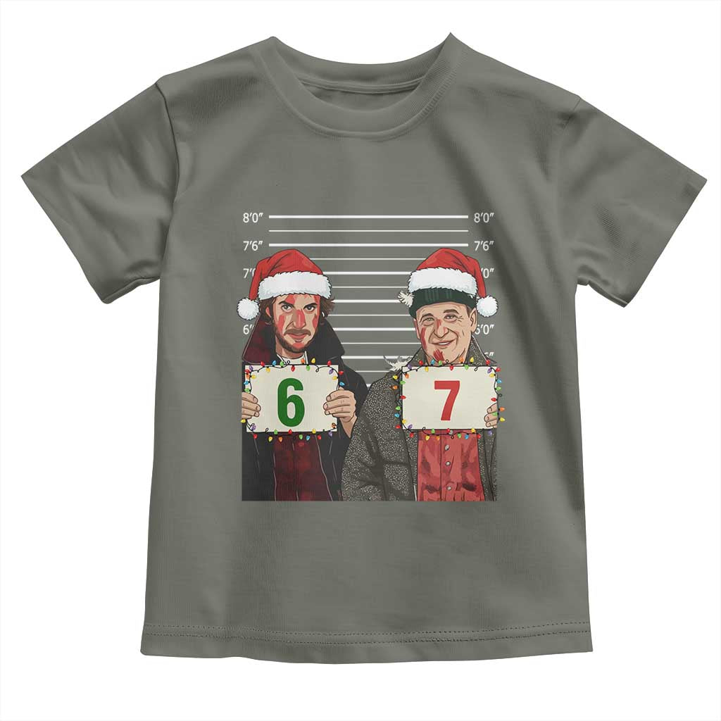 Funny 67 Christmas Movie Toddler T Shirt Six Seven Wet Bandits Home Xmas Alone TS11 Military Green Print Your Wear