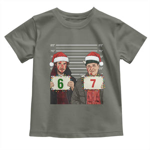 Funny 67 Christmas Movie Toddler T Shirt Six Seven Wet Bandits Home Xmas Alone TS11 Military Green Print Your Wear