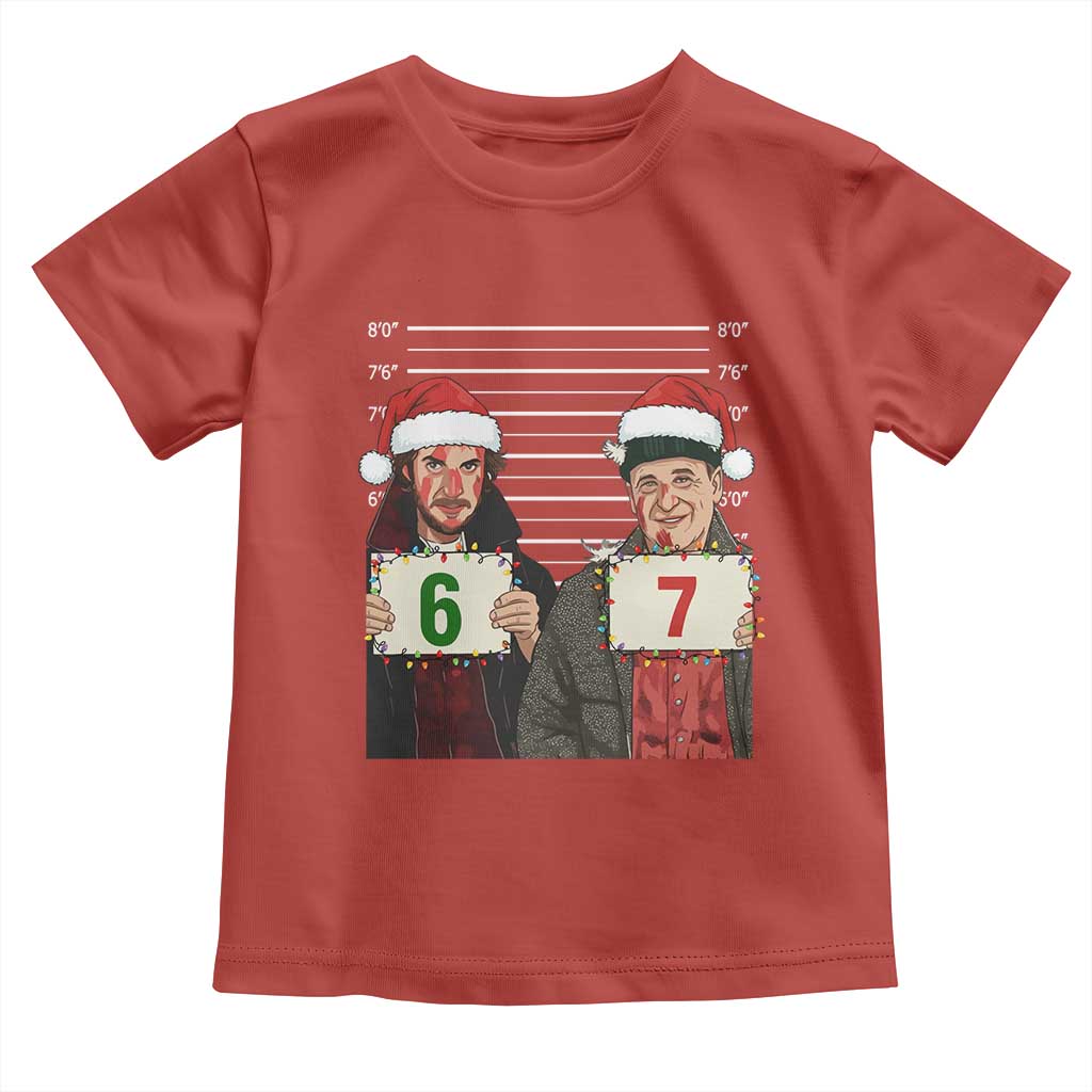 Funny 67 Christmas Movie Toddler T Shirt Six Seven Wet Bandits Home Xmas Alone TS11 Red Print Your Wear