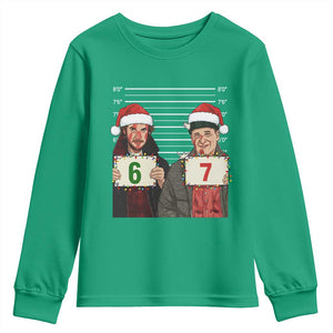 Funny 67 Christmas Movie Youth Sweatshirt Six Seven Wet Bandits Home Xmas Alone TS11 Irish Green Print Your Wear