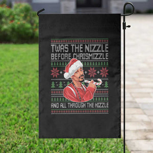 Funny Christmas Hip Hop Rap Gang Garden Flag Twas The Nizzle Before Chrismizzle And All Through The Hizzle TS11 Print Your Wear