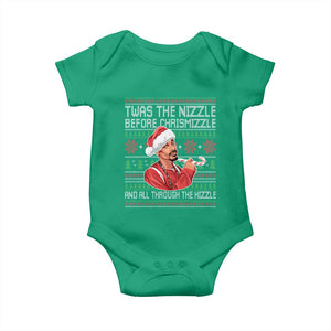 Funny Christmas Hip Hop Rap Gang Baby Onesie Twas The Nizzle Before Chrismizzle And All Through The Hizzle TS11 Irish Green Print Your Wear