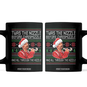 Funny Christmas Hip Hop Rap Gang Coffee Mug Twas The Nizzle Before Chrismizzle And All Through The Hizzle TS11 Black Print Your Wear