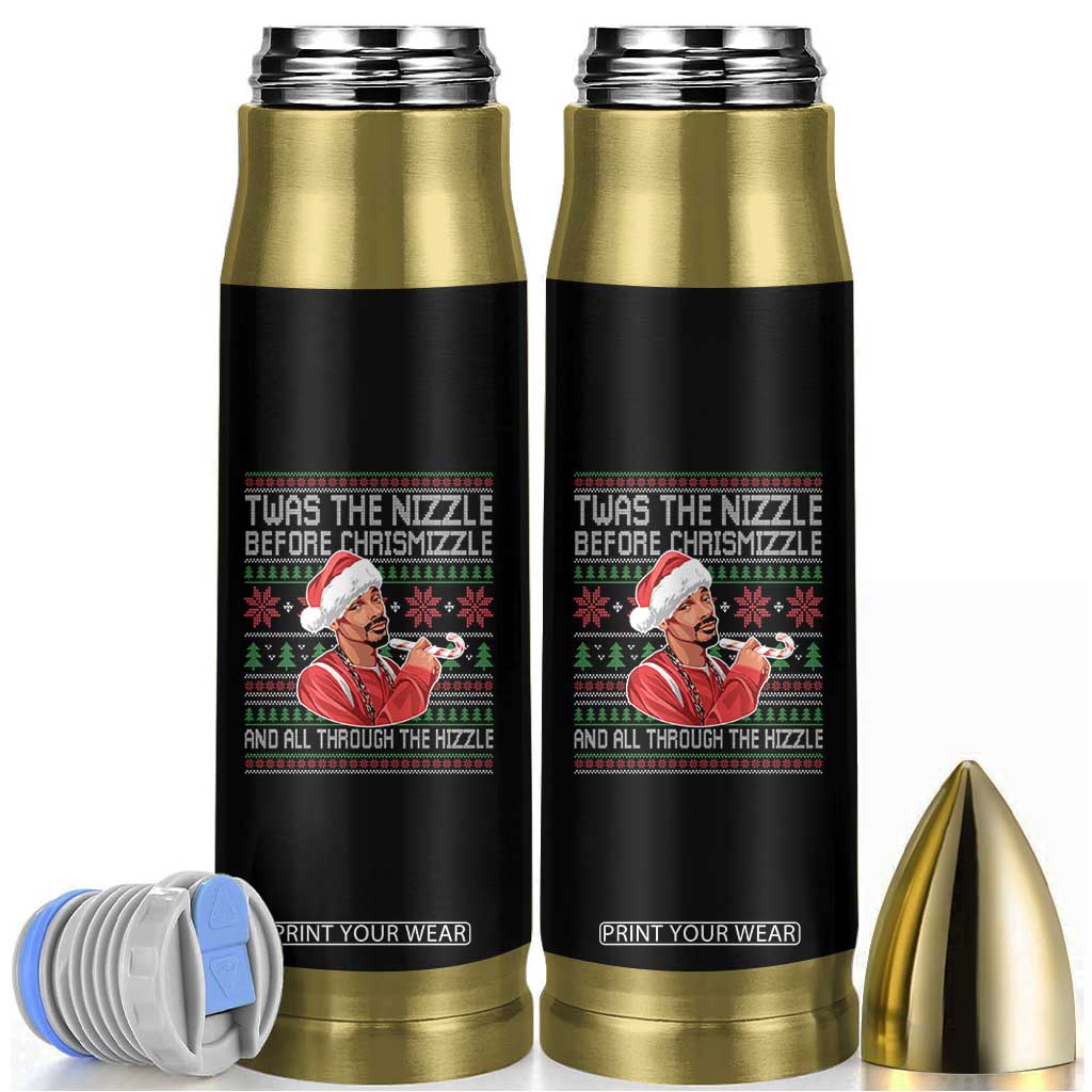 Funny Christmas Hip Hop Rap Gang Bullet Tumbler Twas The Nizzle Before Chrismizzle And All Through The Hizzle TS11 Black Print Your Wear