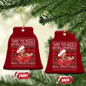 Funny Christmas Hip Hop Rap Gang Ceramic Ornament Twas The Nizzle Before Chrismizzle And All Through The Hizzle TS11 Print Your Wear