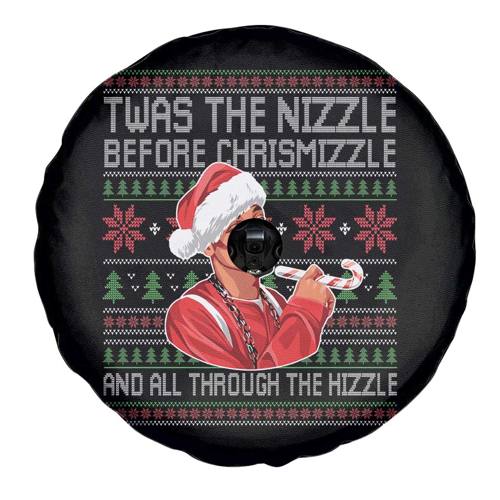 Funny Christmas Hip Hop Rap Gang Spare Tire Cover Twas The Nizzle Before Chrismizzle And All Through The Hizzle TS11 Print Your Wear