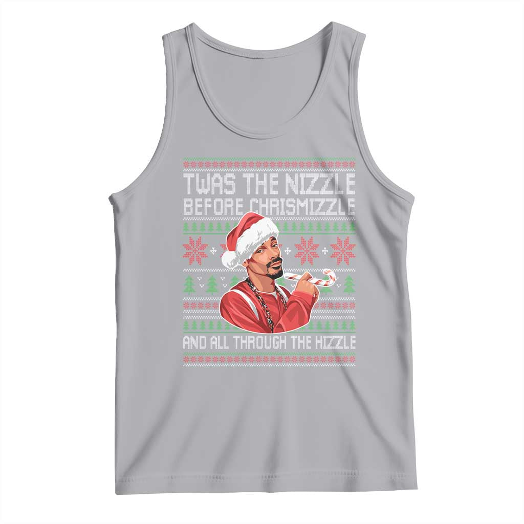 Funny Christmas Hip Hop Rap Gang Tank Top Twas The Nizzle Before Chrismizzle And All Through The Hizzle TS11 Athletic Heather Print Your Wear