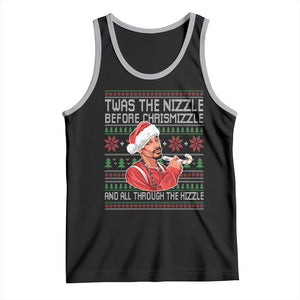 Funny Christmas Hip Hop Rap Gang Tank Top Twas The Nizzle Before Chrismizzle And All Through The Hizzle TS11 Black Athletic Heather Print Your Wear