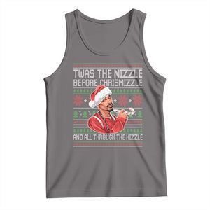 Funny Christmas Hip Hop Rap Gang Tank Top Twas The Nizzle Before Chrismizzle And All Through The Hizzle TS11 Deep Heather Print Your Wear