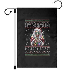 Funny Terrifier Christmas Santa Garden Flag Getting Into The Holiday Spirit Horror Movie TS11 Black Print Your Wear