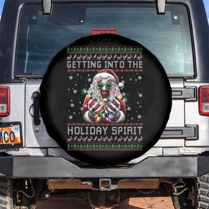 Funny Terrifier Christmas Santa Spare Tire Cover Getting Into The Holiday Spirit Horror Movie TS11 No hole Black Print Your Wear