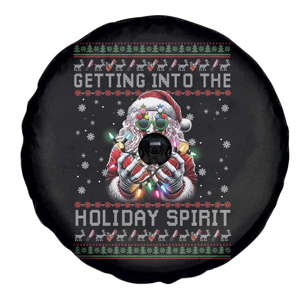 Funny Terrifier Christmas Santa Spare Tire Cover Getting Into The Holiday Spirit Horror Movie TS11 Print Your Wear