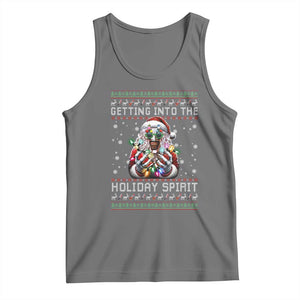 Funny Terrifier Christmas Santa Tank Top Getting Into The Holiday Spirit Horror Movie TS11 Black Heather Print Your Wear