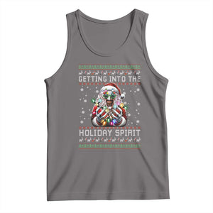 Funny Terrifier Christmas Santa Tank Top Getting Into The Holiday Spirit Horror Movie TS11 Deep Heather Print Your Wear