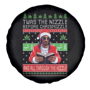 Funny Christmas Hip Hop Rap Gang Spare Tire Cover Twas The Nizzle Before Chrismizzle And All Through The Hizzle Weed TS11 Print Your Wear