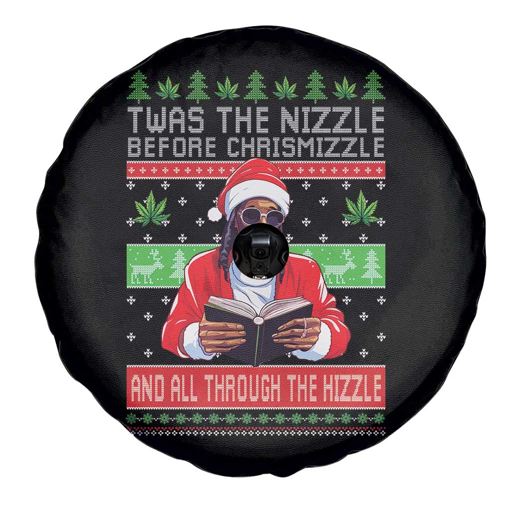 Funny Christmas Hip Hop Rap Gang Spare Tire Cover Twas The Nizzle Before Chrismizzle And All Through The Hizzle Weed TS11 Print Your Wear