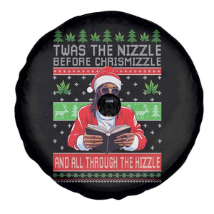 Funny Christmas Hip Hop Rap Gang Spare Tire Cover Twas The Nizzle Before Chrismizzle And All Through The Hizzle Weed TS11 Print Your Wear