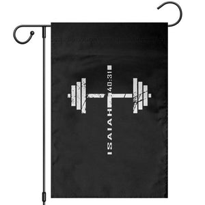 Christian Bible Gym Garden Flag Jesus Weightlifter Workout Faith Isaiah 40 31 TS11 Black Print Your Wear