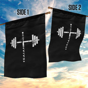 Christian Bible Gym Garden Flag Jesus Weightlifter Workout Faith Isaiah 40 31 TS11 Print Your Wear