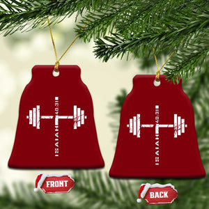 Christian Bible Gym Ceramic Ornament Jesus Weightlifter Workout Faith Isaiah 40 31 TS11 Print Your Wear