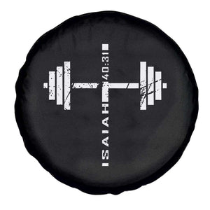 Christian Bible Gym Spare Tire Cover Jesus Weightlifter Workout Faith Isaiah 40 31 TS11 Print Your Wear