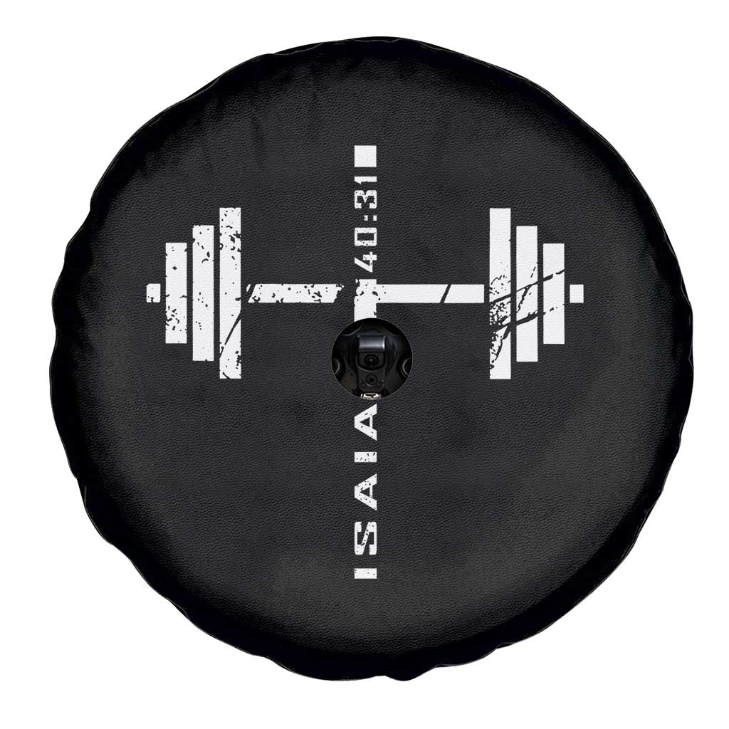 Christian Bible Gym Spare Tire Cover Jesus Weightlifter Workout Faith Isaiah 40 31 TS11 Print Your Wear