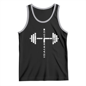 Christian Bible Gym Tank Top Jesus Weightlifter Workout Faith Isaiah 40 31 TS11 Black Athletic Heather Print Your Wear
