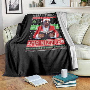 Funny Christmas Hip Hop Rap Gang Throw Blanket Merry Chrizzle Ma Nizzle Xmas Weed TS11 Print Your Wear
