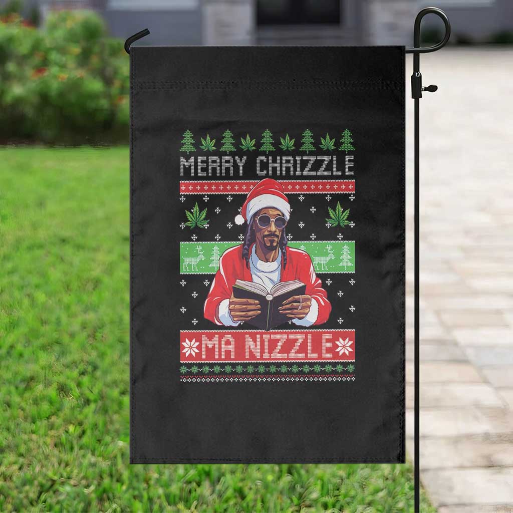 Funny Christmas Hip Hop Rap Gang Garden Flag Merry Chrizzle Ma Nizzle Xmas Weed TS11 Print Your Wear