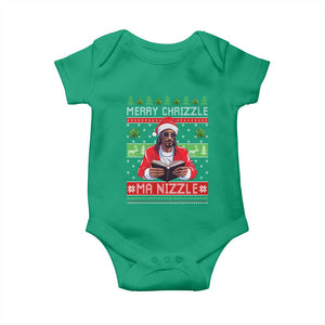 Funny Christmas Hip Hop Rap Gang Baby Onesie Merry Chrizzle Ma Nizzle Xmas Weed TS11 Irish Green Print Your Wear