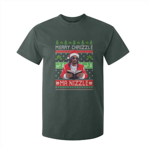 Funny Christmas Hip Hop Rap Gang T Shirt For Kid Merry Chrizzle Ma Nizzle Xmas Weed TS11 Dark Forest Green Print Your Wear