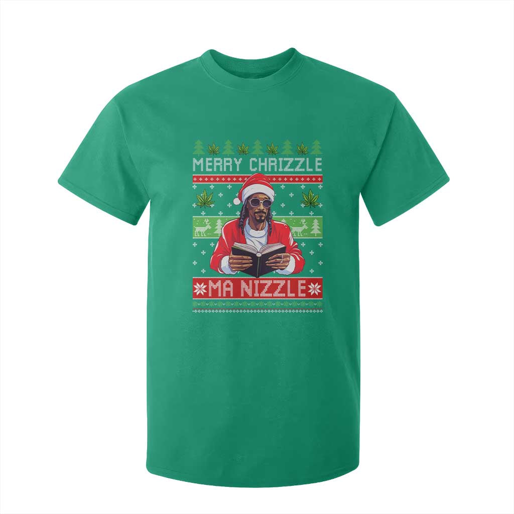Funny Christmas Hip Hop Rap Gang T Shirt For Kid Merry Chrizzle Ma Nizzle Xmas Weed TS11 Irish Green Print Your Wear