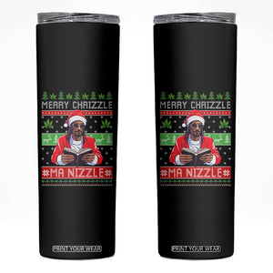 Funny Christmas Hip Hop Rap Gang Skinny Tumbler Merry Chrizzle Ma Nizzle Xmas Weed TS11 Black Print Your Wear