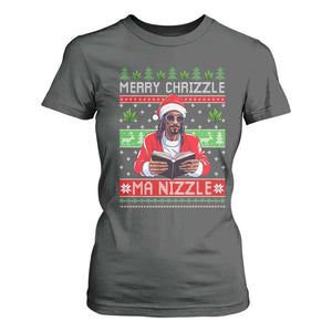 Funny Christmas Hip Hop Rap Gang T Shirt For Women Merry Chrizzle Ma Nizzle Xmas Weed TS11 Dark Heather Print Your Wear