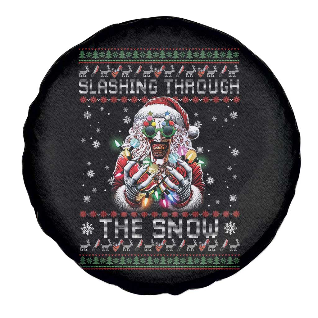 Funny Terrifier Christmas Santa Spare Tire Cover Slashing Through The Snow Xmas Horror Movie TS11 Print Your Wear