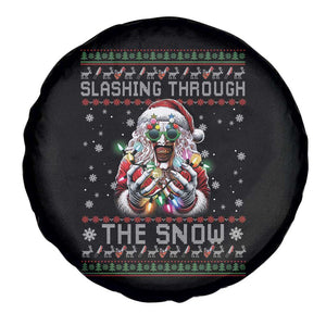 Funny Terrifier Christmas Santa Spare Tire Cover Slashing Through The Snow Xmas Horror Movie TS11 Print Your Wear