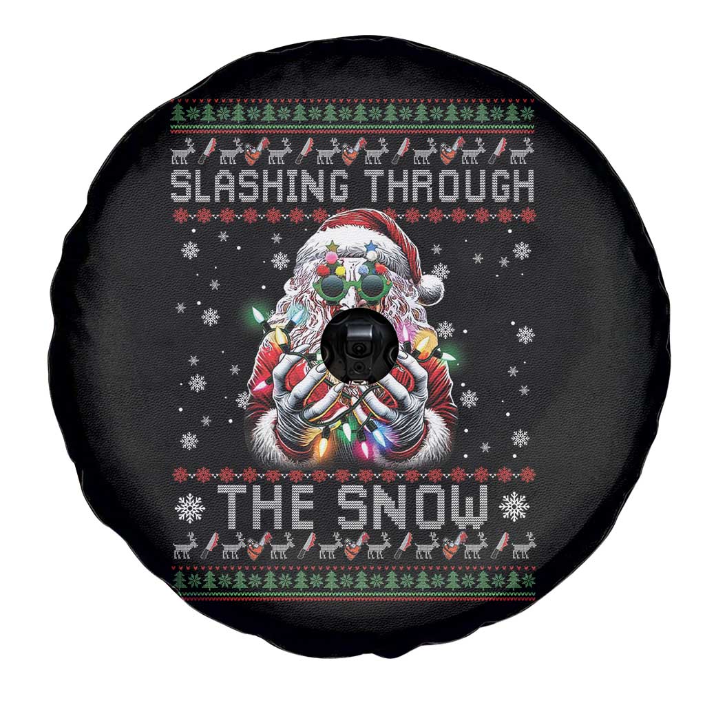 Funny Terrifier Christmas Santa Spare Tire Cover Slashing Through The Snow Xmas Horror Movie TS11 Print Your Wear