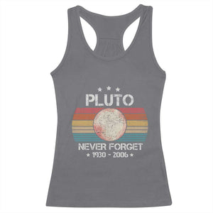 Funny Never Forget Pluto Racerback Tank Top 1930-2006 Retro Style Space Lover TS11 Charcoal Print Your Wear