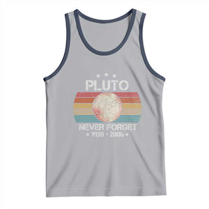 Funny Never Forget Pluto Tank Top 1930-2006 Retro Style Space Lover TS11 Athletic Heather Navy Print Your Wear