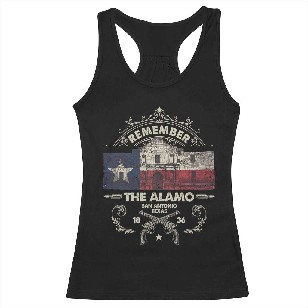 Texas Remember The Alamo San Antonio Pride Racerback Tank Top Texas History TS11 Black Print Your Wear