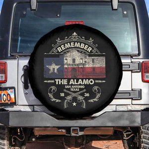 Texas Remember The Alamo San Antonio Pride Spare Tire Cover Texas History TS11 No hole Black Print Your Wear