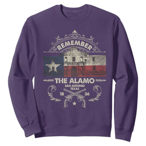 Texas Remember The Alamo San Antonio Pride Sweatshirt Texas History TS11 Purple Print Your Wear