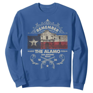 Texas Remember The Alamo San Antonio Pride Sweatshirt Texas History TS11 Royal Blue Print Your Wear